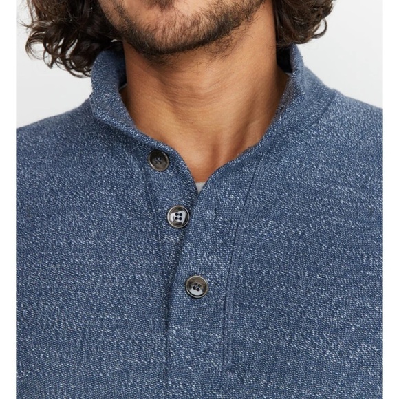 Marine Layer heathered gray Clayton pullover L coastal nautical y2k b23 - Picture 3 of 11